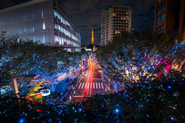 istock Christmas Night Illumination Lights in Downtown Tokyo 1093573278