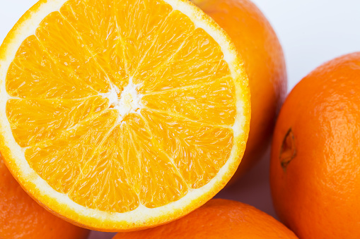 Fresh Orange and Half Orange.