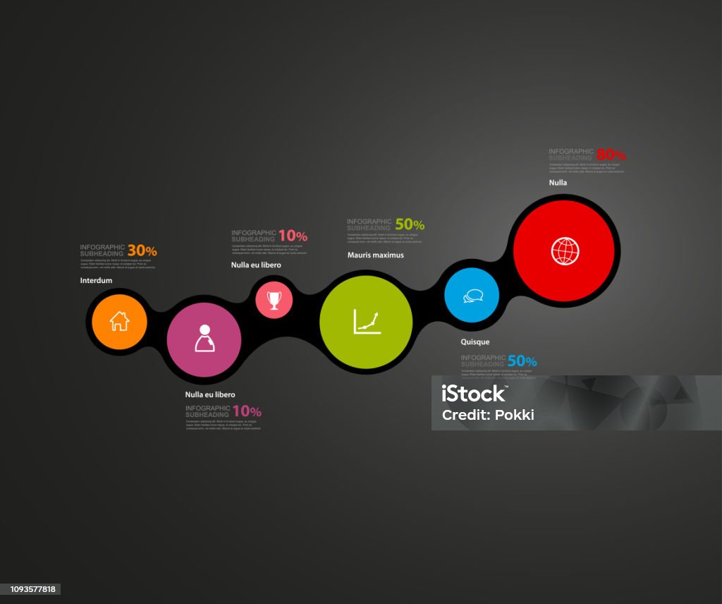Project Percentage Progress Overview Graph Vector Illustration ...