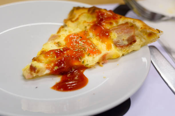 istock Pizza margherita on white dish. Testy pizza with tomato tomato sauce. 1093580446