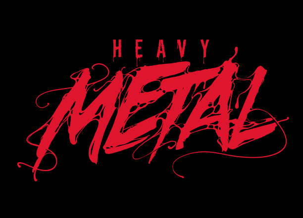 heavy-metal-schriftzug - heavy metal stock-grafiken, -clipart, -cartoons und -symbole