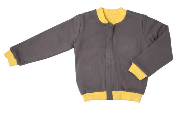 istock Gray Color baby's jacket isolated on a white background 1093585890