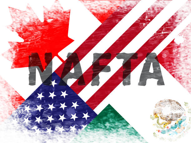 istock Nafta Negotiation Deal With Canada And Mexico - 2d Illustration 1093586430