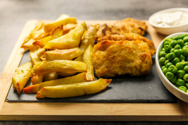 istock Fish and chips - food from British pubs 1093590562