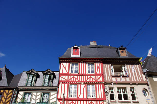 Pont-l'Eveque, France - October 13 2021: Norman half-timbered house located Place Jean Bureau.
