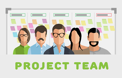 O Project Team Project Team Stock Illustration - Download Image Now - Teamwork, Adult ...