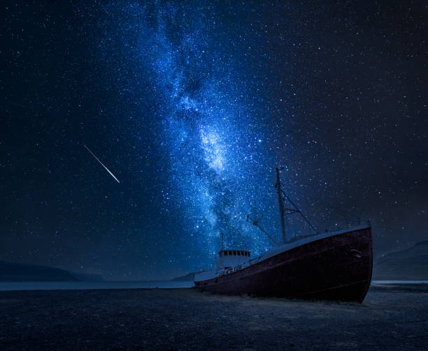 istock Milky way over a shipwreck on the shore in Iceland 1093603220