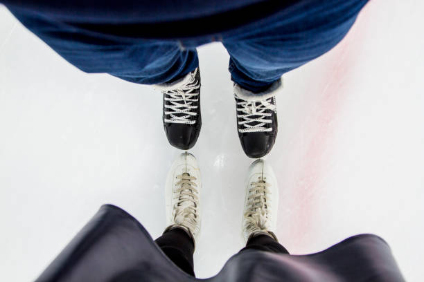 istock Ice skating on the ice rink 1093605498