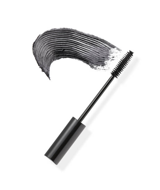 istock Black mascara brush stroke with applicator brush 1093608530