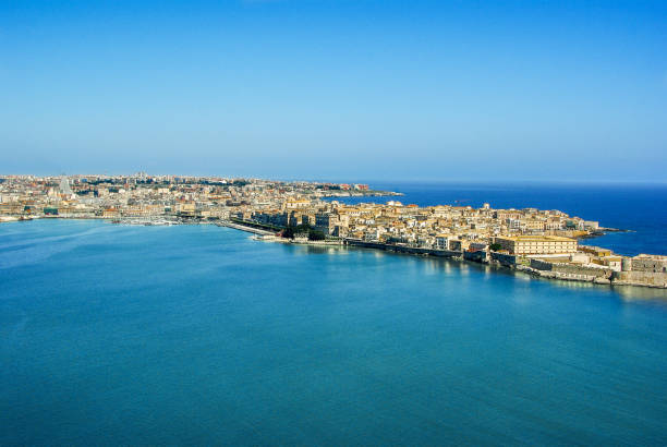 istock Coastline town Syracuse Sicily and old Ortigia island 1093611254