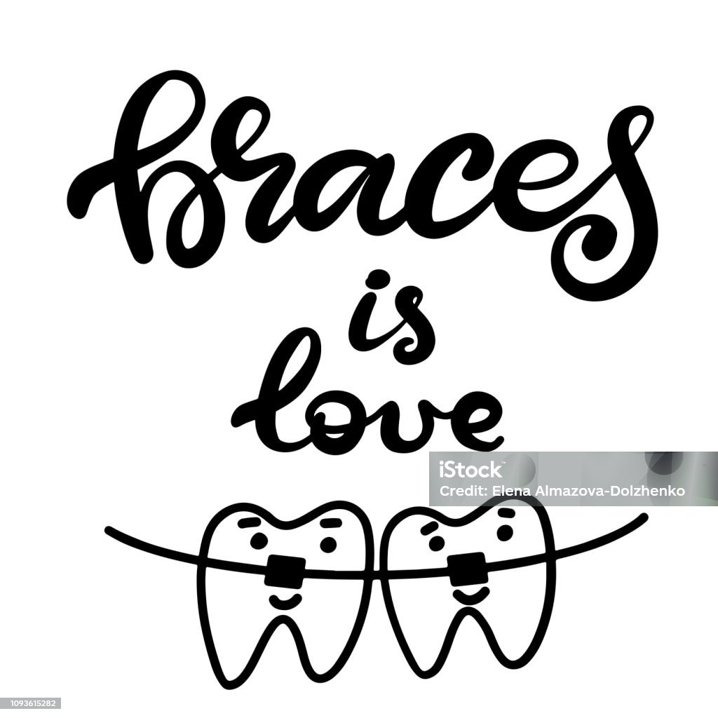 Minh Họa Chữ Vector Về Điều Trị Chỉnh Nha Và Chăm Sóc Sức Khỏe ...