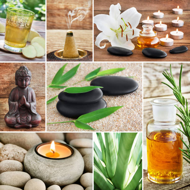 здоровье здоровья - bamboo zen like buddhism spa treatment стоковые фото и изображения