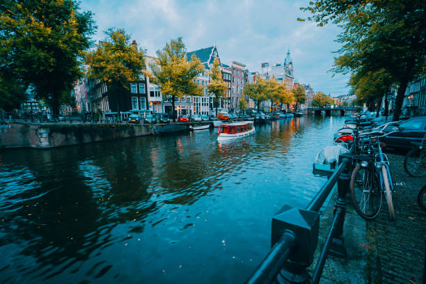 istock Amsterdam cityscape before the blue hour, Holland, The Netherlands 1093621786