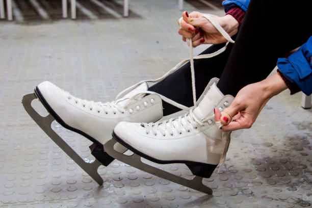 istock Ice skating on the ice rink 1093625462