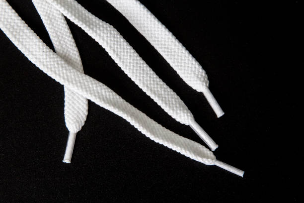 istock Shoelaces isolated on black background 1093633258