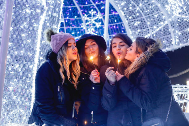 istock Group of friends celebrating New Year 1093633862