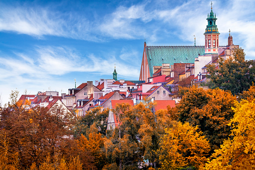 Warsaw's Old Town in autumn, Poland
