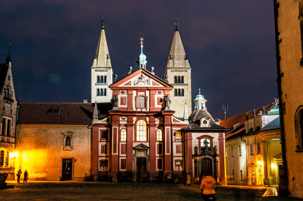 istock St. George's Basilica, Prague, Czech, night scene 1093644560