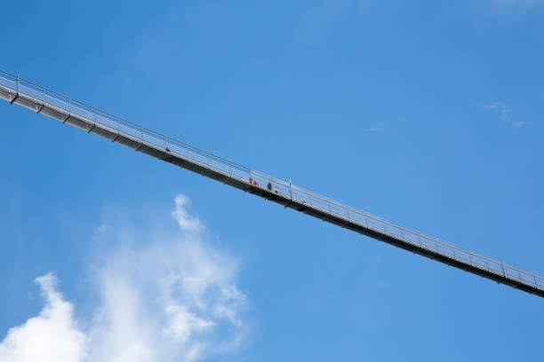 istock Pedestrian suspension bridge high above the ground 1093645374