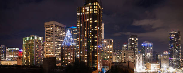istock Seattle city skyline at dusk. Downtown Seattle cityscape 1093645910