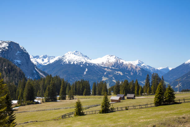 istock Green meadows and the Zugspitze mountain range scenic landscape 1093647422