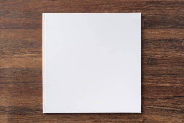 istock Top view of white hardcover notebook 1093650822