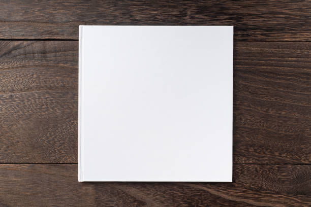 istock Top view of white hardcover notebook 1093650872