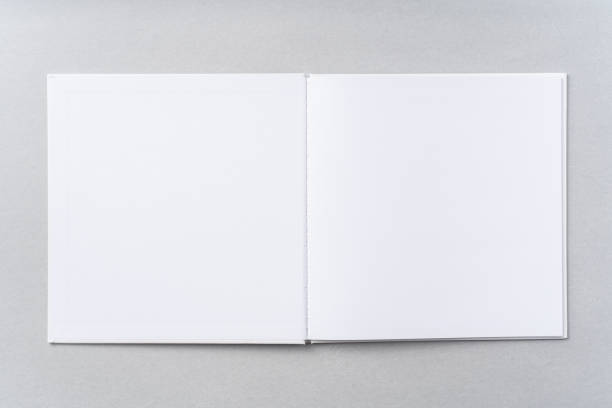istock Top view of white hardcover notebook 1093656506