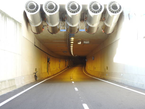 istock Koning Willem-Alexander tunnel A2 Maastricht road open for cyclist only at oktober 2016. 1093656708