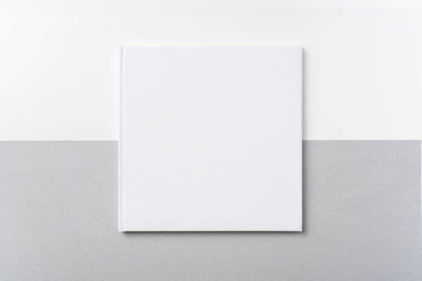 istock Top view of white hardcover notebook 1093656872