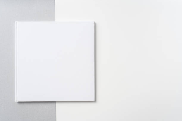 istock Top view of white hardcover notebook 1093656974