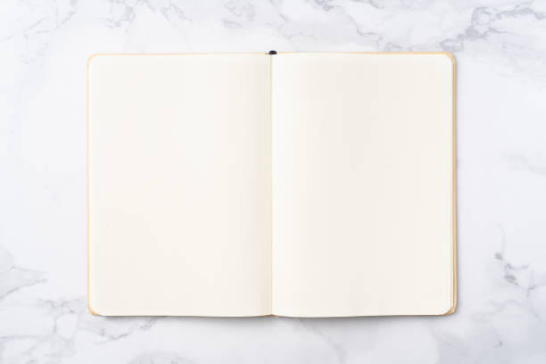 istock Top view of kraft paper notebook, page 1093661332