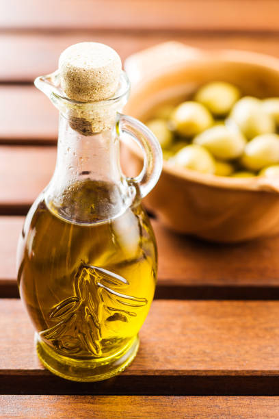 istock The olive oil in bottle. 1093666262