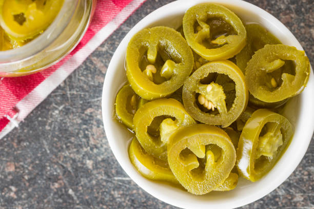 Slices of preserved Jalapeno pepper