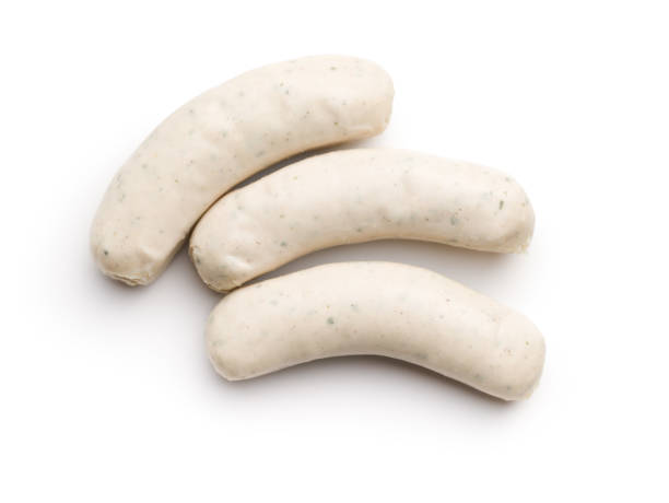 istock The bavarian weisswurst isolated on white background. 1093679906