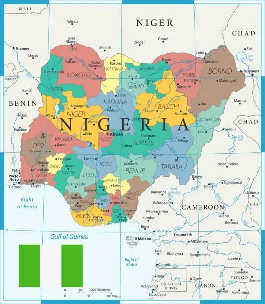 Vector illustration of 27 - Nigeria - Color1 10