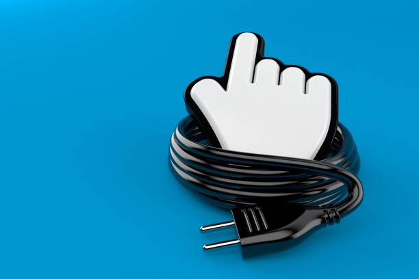 istock Reel of electric cable with cursor 1093690246