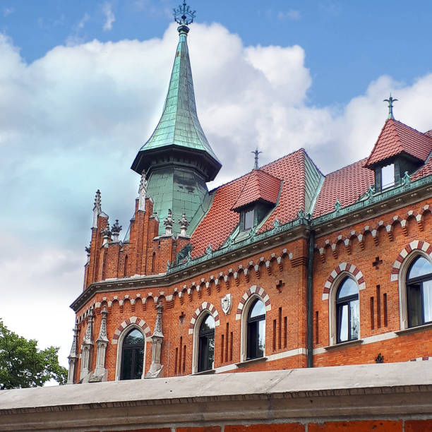 Residential buildings in the Podgorse area of Krakow, Poland. The area was the Jewish Ghetto during World War II