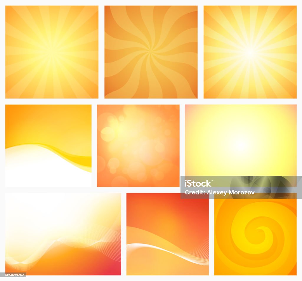 Ilustración de Conjunto De Colores Cálidos Fondos Abstractos De Naranja Amarillo Diseño De Elemento De Vector Con Colorido Fondo De Pantalla Brillante y más Vectores Libres de Derechos de Salida del sol - Ilustración de Conjunto De Colores Cálidos Fondos Abstractos De Naranja Amarillo Diseño De Elemento De Vector Con Colorido Fondo De Pantalla Brillante y más Vectores Libres de Derechos de Salida del sol -