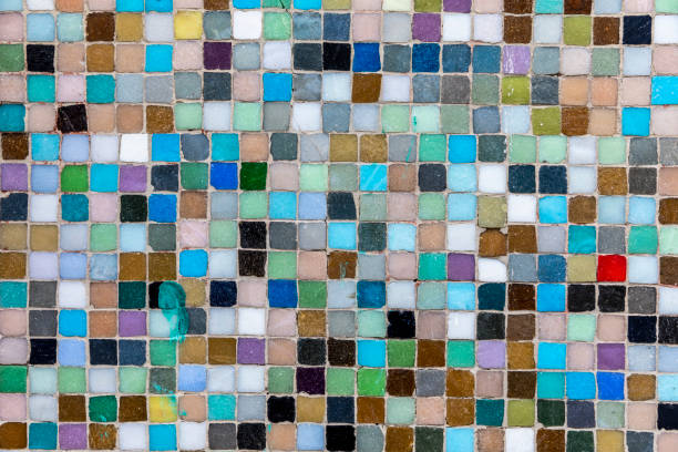 istock Diagonal colorful mosaic texture on the wall 1093694700