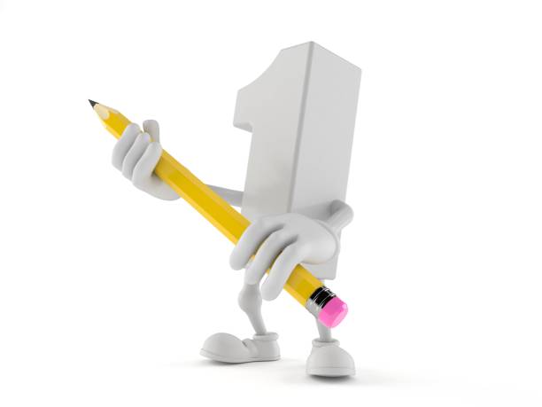 istock Number one character holding pencil 1093697274