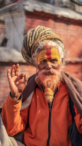 istock The cleric with a yellow beard in the temple pashupatinath 1093698264
