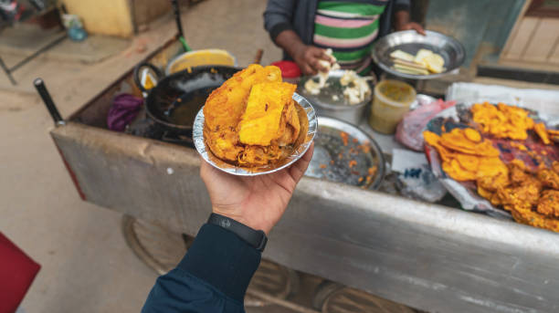 Street food street in Kathmandu Street food street in Kathmandu thamel stock pictures, royalty-free photos & images