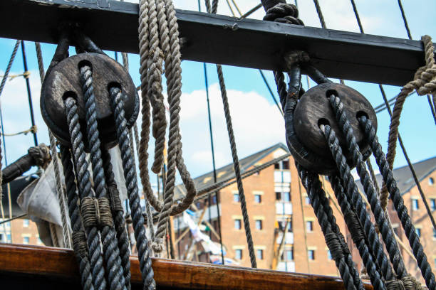 istock Close up of rigging on a sail boat 1093702828