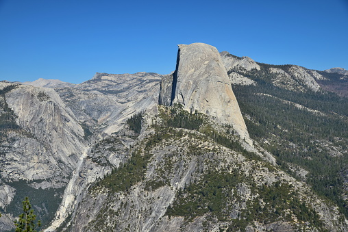 Half Dome as seen from Glacier Point, looking like the Grim Reaper.