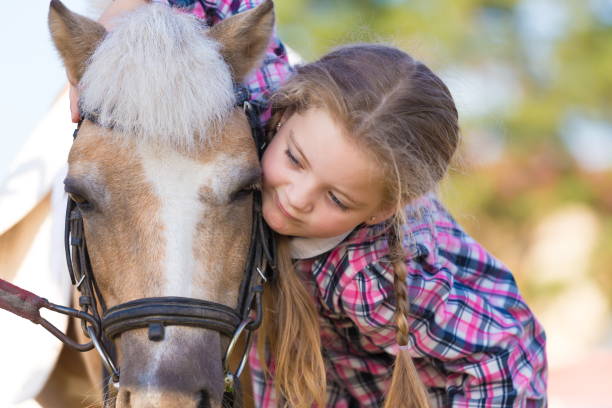 istock Pony. Face girl. Closed eyes. Close up 1093706054