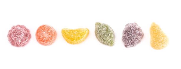 istock Sanded Fruit Salad Candies on a White Background 1093717544