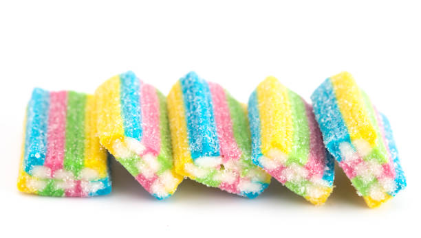 istock Sour Rainbow Colored Candy Filled with White Cream 1093717686
