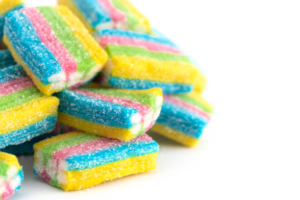 istock Sour Rainbow Colored Candy Filled with White Cream 1093717890