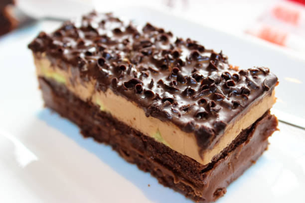 istock A piece of chocolate cake  on a white plate 1093719664